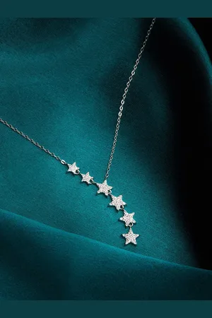 GIVA 925 Silver Starry Drop Necklace