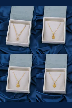 Brandsoon Set Of 4 Gold-Plated Brass Feather Chains