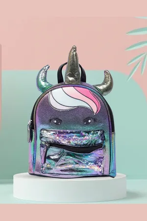 Baby Moo Girls Black Backpacks