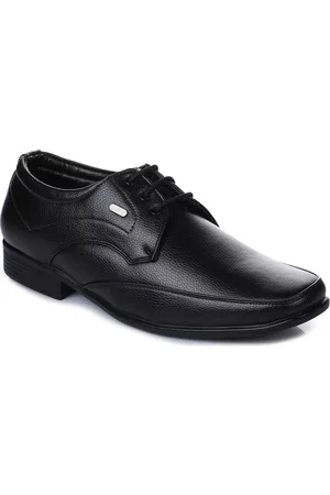 ACTION Men Black Solid Formal Derbys
