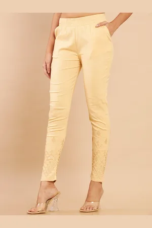 Soch Women Beige Skinny Fit Trousers