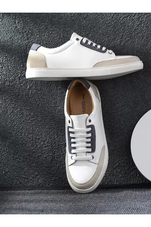 San Frissco Men White Colourblocked Sneakers