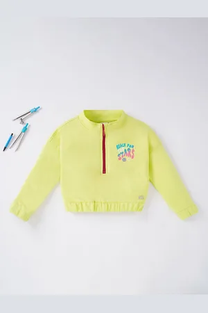 Ed-a-Mamma Girls Green Pure Cotton Sweatshirt