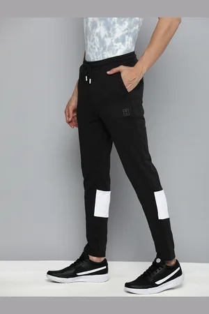 HARVARD Men Black & White Colourblocked Track Pants