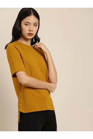 Invictus Women Mustard Solid Top