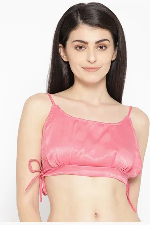 Erotissch Women Pink Solid Bralette Top