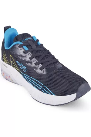 Campus Unisex Kids Black Mesh Running Shoes