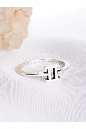 Joker & Witch Silver-Plated Gemini Zodiac Finger Ring