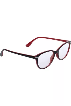 Peter Jones Eyewear Women Black & Red Solid Cateye Anti Glare Reading Glasses 6138I