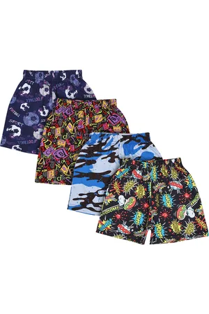 BodyCare Boys Blue Printed Shorts
