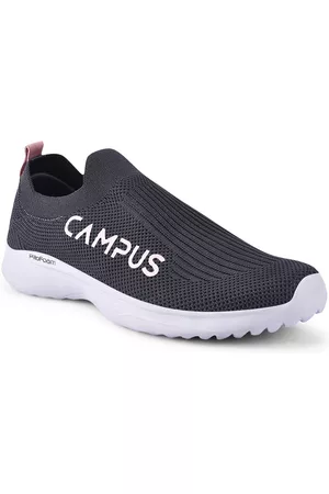 Campus Women Grey Mesh Walking Shoes