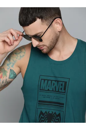 Kook N Keech Men Teal Green Printed Round Neck Oversized T-shirt