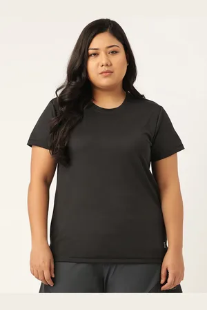 Spirit Animal Women Plus Size Black Solid Top