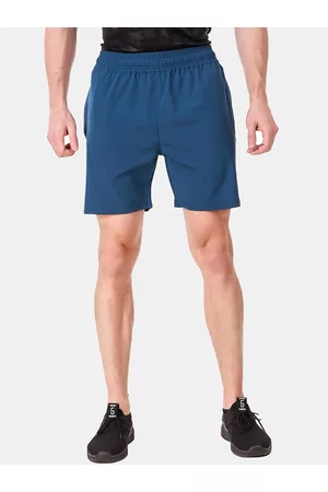 FITINC Men Blue Solid Slim Fit Running Sports Shorts
