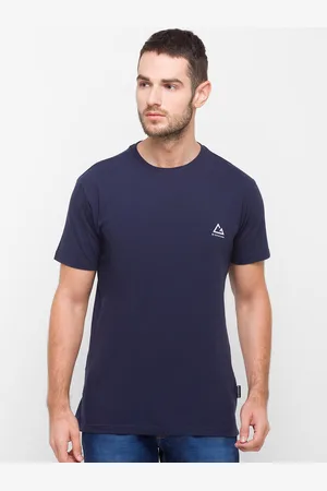 Giordano Men Navy Blue Slim Fit T-shirt