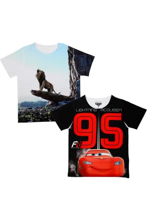 Wear Your Mind Boys White Printed Round Neck T-shirt Pack of 2