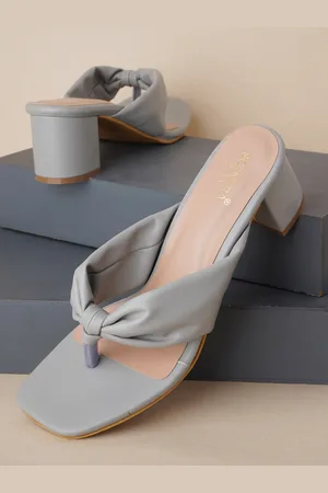 Scentra Grey Block Heels