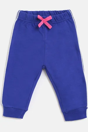chicco Girls Navy Blue Cotton Joggers