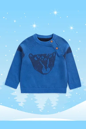 Mothercare Boys Blue Quirky Pure Cotton Pullover