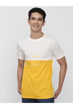 Forever 21 Men White Colourblocked T-shirt