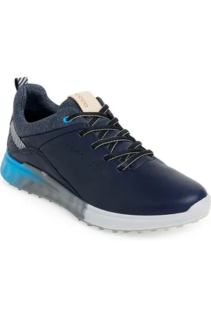 Ecco Womens Hybrid Performance Night Sky Leather Extra Wide Golf Shoes