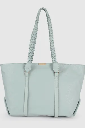 Caprese Women Blue Solid Structured Laptop Shoulder Bag