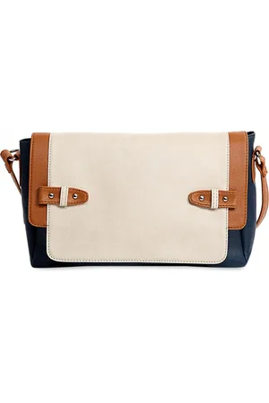 Bagsy Malone Women Colourblocked PU Bucket Sling Bag