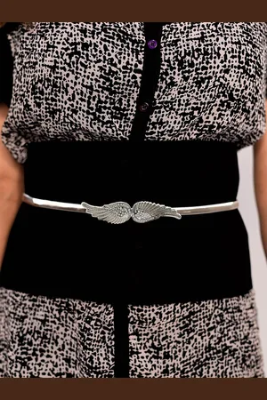 Lucky Jewellery Women Silver-Plated Embellished Kamarband Belt