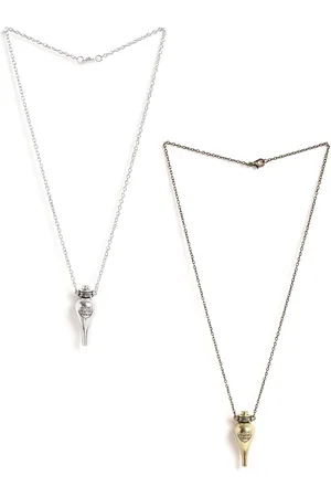 EL REGALO Pack Of 2 Gold-Plated & Silver-Plated Chain