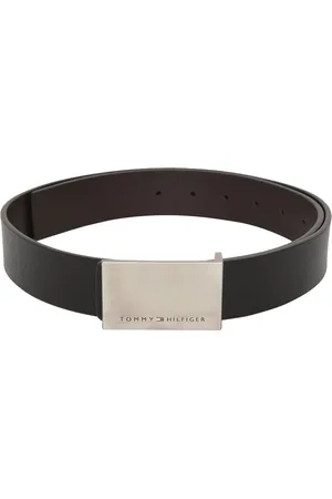 Tommy Hilfiger Unisex Black & Brown Textured Reversible Leather Belt