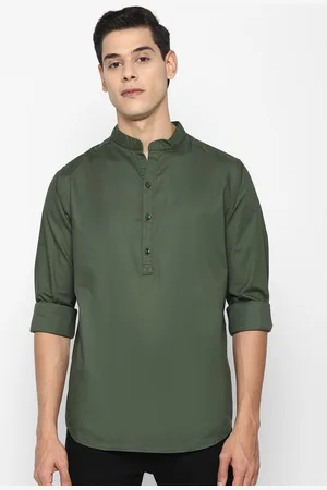 Forever 21 Men Green Slim Fit Opaque Casual Shirt