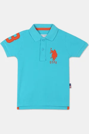 U.S. Polo Assn. U S Polo Assn Boys Blue Polo Collar T-shirt