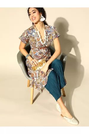 Berrylush Women Multicoloured Ethnic Motifs Printed Kurta