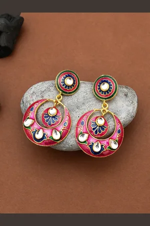 Silvermerc Designs Gold-Toned Contemporary Drop Earrings