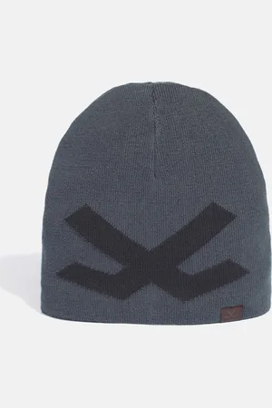 WROGN Unisex Grey Brand Logo Printed Beanie