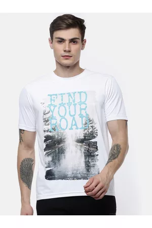 Wildcraft Men White Printed T-shirt
