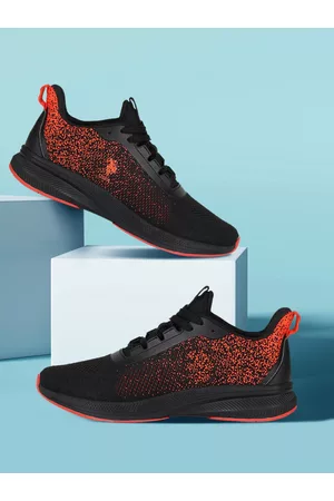 U.S. Polo Assn. U S Polo Assn Men Black Textile Walking Shoes