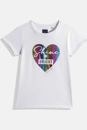 Allen Solly Girls White Printed Pure Cotton T-shirt