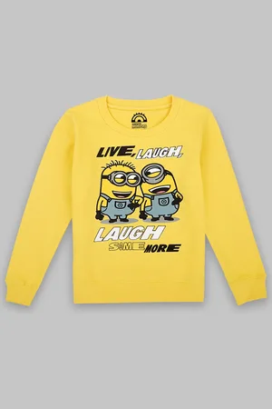 Kidsville Boys Minion Printed Long Sleeves Cotton Sweatshirts
