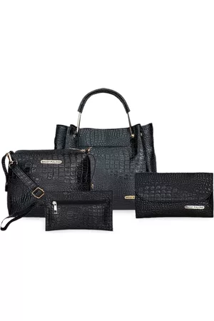 Bagsy Malone Women Set of 4 Black Hand Bags