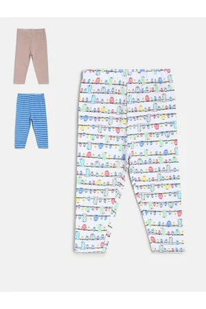 MINI KLUB Girls Pack Of 3 Printed Ankle-Length Leggings