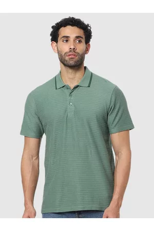 Celio Men Green Polo Collar T-shirt
