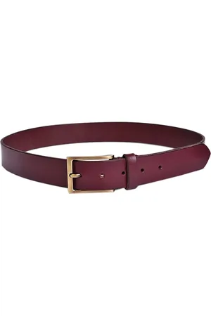 BELWABA Men Burgundy Belts