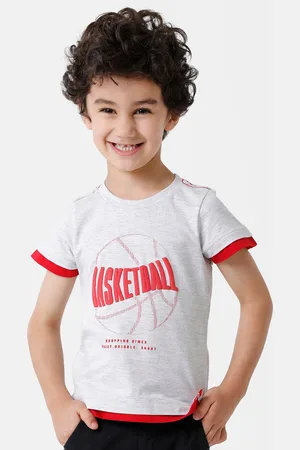 KATE & OSCAR Boys Grey Sports Printed T-shirt