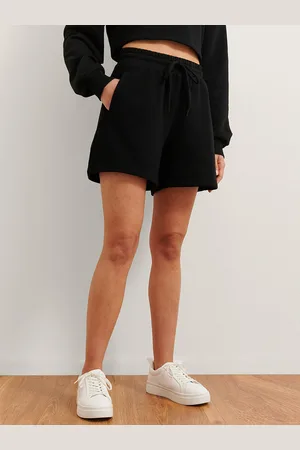 NA-KD Women Black High-Rise Shorts