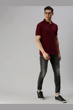 ONN Men Brown Polo Collar T-shirt
