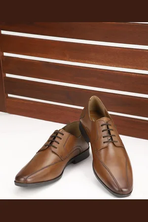 Louis Philippe Men Brown Solid Leather Debrys Formal Shoes