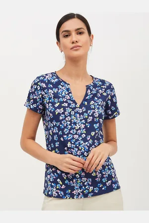 Harpa Women Blue Printed Top