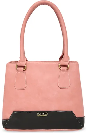 FOSTELO Rose Gold PU Structured Handheld Bag