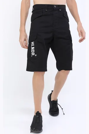 Highlander Men Black Cargo Shorts